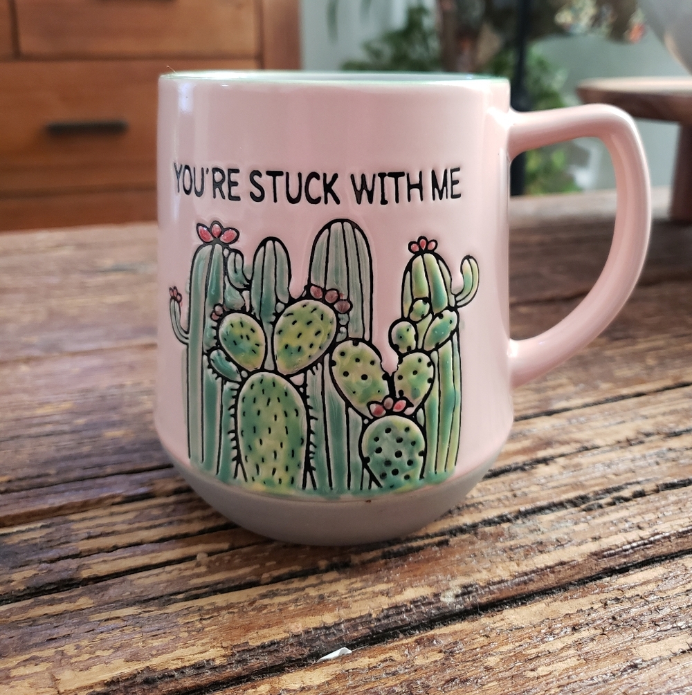 Cactus Design Pink Mug